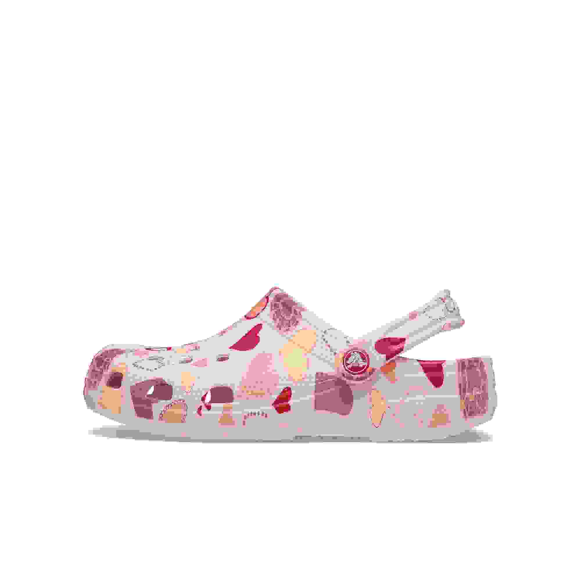 Crocs Classic Grade School Girls' "Pink Milk Hearts" Clog